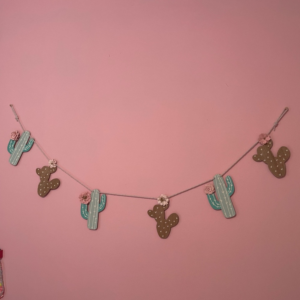 Pink and Green Cactus Baby Nursery Decor Bundle *Read Description*